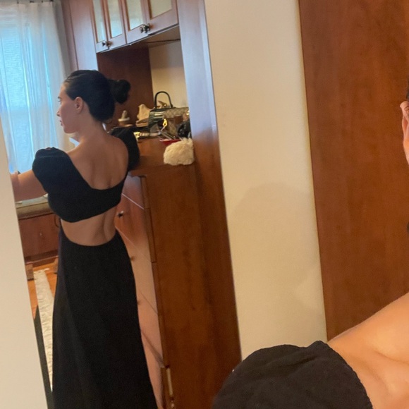 Free People Endless Summer Extra Dose Keyhole Cutout Midi Dress in Black XS - Picture 8 of 10